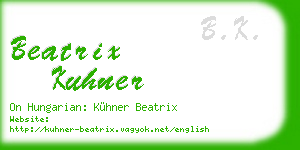 beatrix kuhner business card